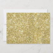 Black Gold Bachelorette Party Invitation Glitter Kaart (Achterkant)