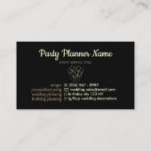 Black Gold Balloon Event Party Planner Visitekaartje (Achterkant)