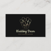 Black Gold Balloon Event Party Planner Visitekaartje (Voorkant)