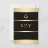 Black Gold Bar Mitzvah RSVP (Voorkant)