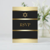 Black Gold Bar Mitzvah RSVP (Staand voorkant)