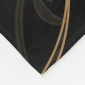 Black Gold Baroque Fleece Blanket (Hoek)