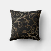 Black Gold Baroque Kussen (Achterkant)
