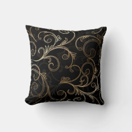 Black Gold Baroque Kussen