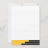 Black & Gold Bars Afstudeerder Party Dank u Bedankkaart (Achterkant)