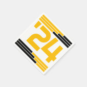 Black & Gold Bars Klasse van '24 Afstudeerder Part Servet (Hoek)