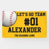 Black Gold Baseball Team Spirit Spandoek (Horizontaal)