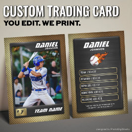 Black Gold Baseball Trading Kaart, honkbalspeler Contactkaartje