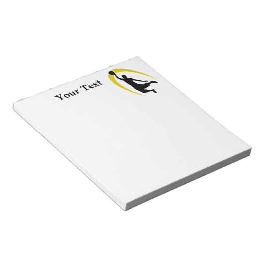 Black Gold Basketball Player Notitieblok (Schuin)