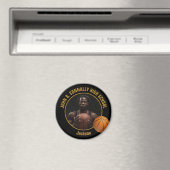 Black Gold Basketball Player Photo Magneet (Insitu (Vaatwasser))
