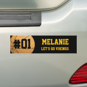 Black Gold Basketball-team Bumpersticker (Op auto)