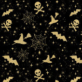 Black Gold Bat Witch Petten Skulls Glitter Hallowe Leggings