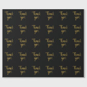 Black & Gold bedankt Cadeaupapier (Vlak)