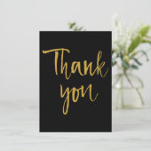 Black & Gold bedankt Kaart (Staand voorkant)