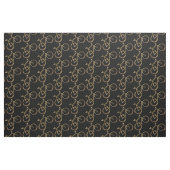 Black Gold Bike Pattern fietsen fietser Stof (Fat Quarter)
