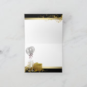 Black Gold Birthday Party Hartelijk dank Bedankkaart (Binnen)