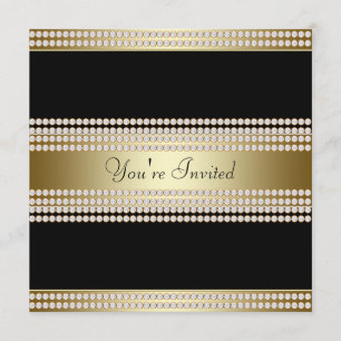 Black Gold Black Stropdas Party Corporate Party Kaart