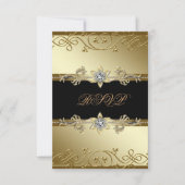 Black Gold Black Stropdas Party RSVP (Voorkant)