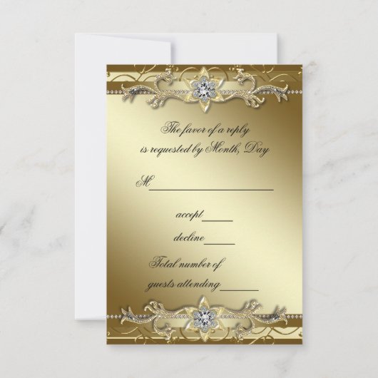 Black Gold Black Stropdas Party RSVP (Achterkant)