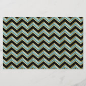 Black Gold Blauwgroen ZigZag Briefpapier (Voorkant)