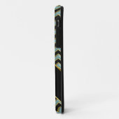 Black Gold Blauwgroen ZigZag Case-Mate iPhone Case (Achterkant/links)