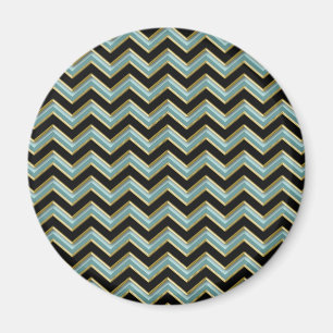 Black Gold Blauwgroen ZigZag Magneet