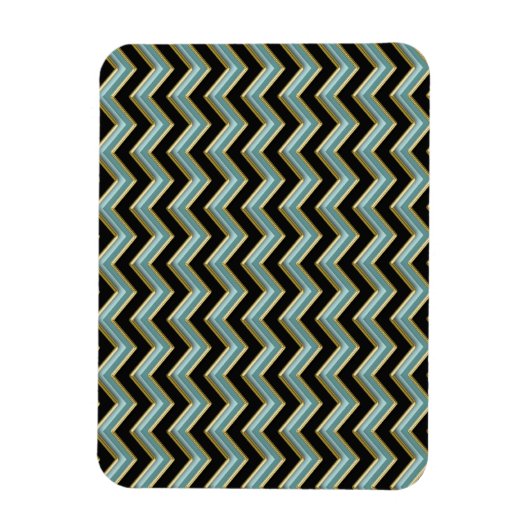 Black Gold Blauwgroen ZigZag Magneet (Verticaal)