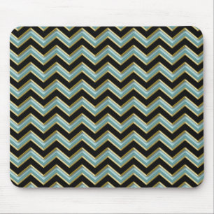 Black Gold Blauwgroen ZigZag Muismat