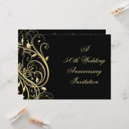 Black Gold Bloei 50-jarig Jubileum Kaart