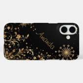 Black Gold Bloom Case-Mate iPhone Case (Achterkant (horizontaal))