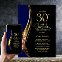 Black Gold Blue 30ste Verjaardagsfeest