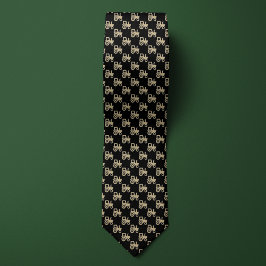 Black & Gold Boeren Tractor Stropdas