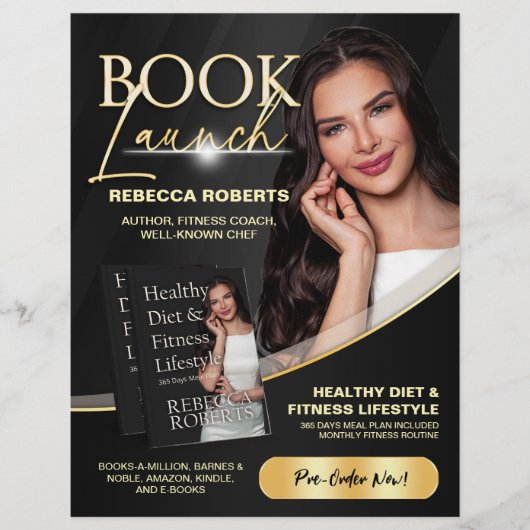 Black & Gold Book Release Auteur en flyer (Voorkant)