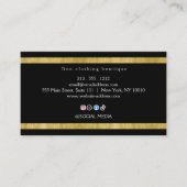 Black Gold Boutique Business Card Minimal Elegant Visitekaartje (Voorkant)