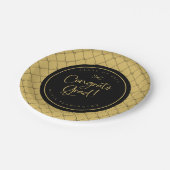 Black Gold Bows Congrats Afstudeerder Afstudeerfee Papieren Bordje (Gekanteld)