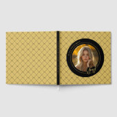 Black Gold Bows Elegant Modern Photo Afstudeerder Gastenboek (Volledig)