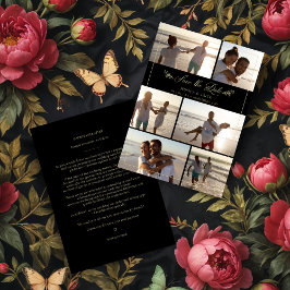 Black Gold Branches Chic Collage 6 Foto's Wedding