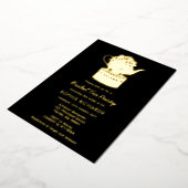 Black Gold Bridal Tea Party Folie Invitation Folie Uitnodiging (Gedraaid)