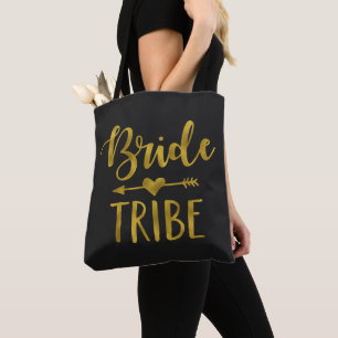 Black Gold Bride Tribe Bachelorette Tote Bag