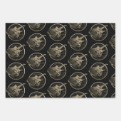 Black Gold Bronze Electric Guiters Inpakpapier Vel (Voorkant 2)