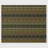 Black Gold Brown Elegant Chic Stars Patroon Cadeaupapier (Vlak)