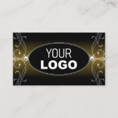 Black Gold Brown Sparkle Diamonds met Logo Visitekaartje (Voorkant)