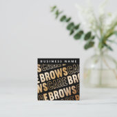 Black Gold Brows Natercare PMU Brow Instructions Vierkante Visitekaartje (Staand voorkant)