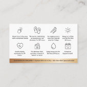 Black Gold Brows Natercare PMU Brow Instructions Visitekaartje (Achterkant)