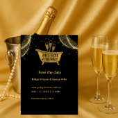 Black Gold Brunch & Bubbly Wedding bewaar de datum