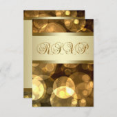 Black Gold Bubbles RSVP (Voorkant / Achterkant)