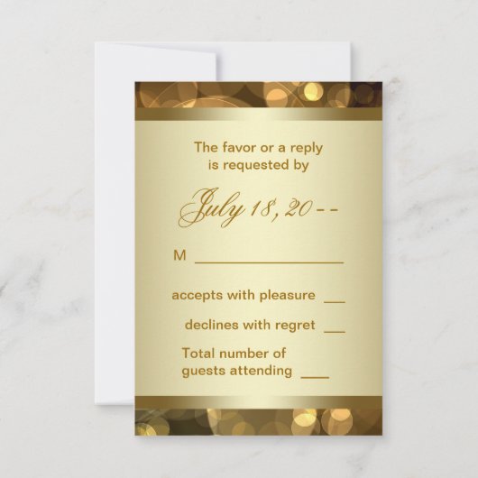 Black Gold Bubbles RSVP (Achterkant)