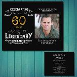 Black Gold Budget 60th Birthday Uitnodiging Flyer<br><div class="desc">Vier de gouden eeuw van het leven van je geliefde met deze budgetvriendelijke 60e verjaardag uitnodigingsflyer! Met een ontwerp in stijl is deze uitnodiging de perfecte manier om te herdenken draaien 60. Pas het aan met een speciale foto van je geliefde en je eigen speciale boodschap, en laat je gasten...</div>