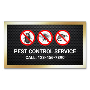 Black Gold Bugs Removal Pest Control Service Magnetisch Visitekaartje