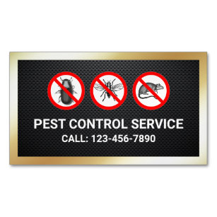 Black Gold Bugs Removal Pest Control Service Magnetisch Visitekaartje